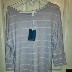 Market and Spruce lavender striped shirt